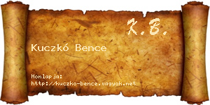Kuczkó Bence névjegykártya